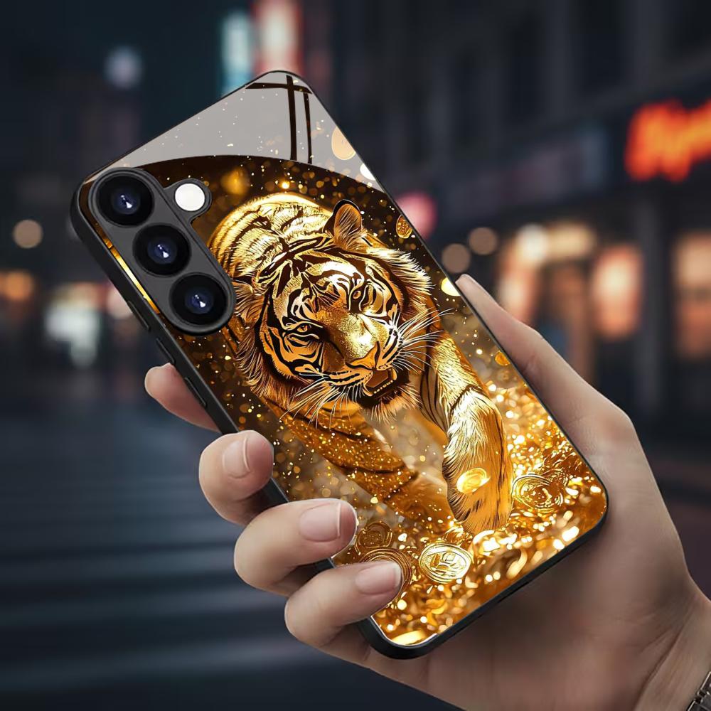 Samsung Galaxy S24 - Telefoonhoesje met tijgerprint voor Samsung Galaxy