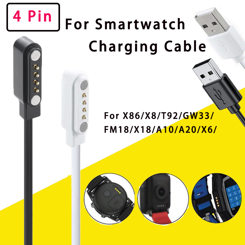 4-pins USB-vervangende magneti - Smartwatch X18 recensie en prijs