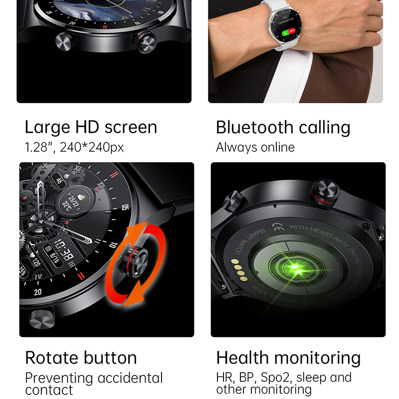 ECG+PPG Bluetooth Call Smartwa - Smartwatch Custom recensie en prijs