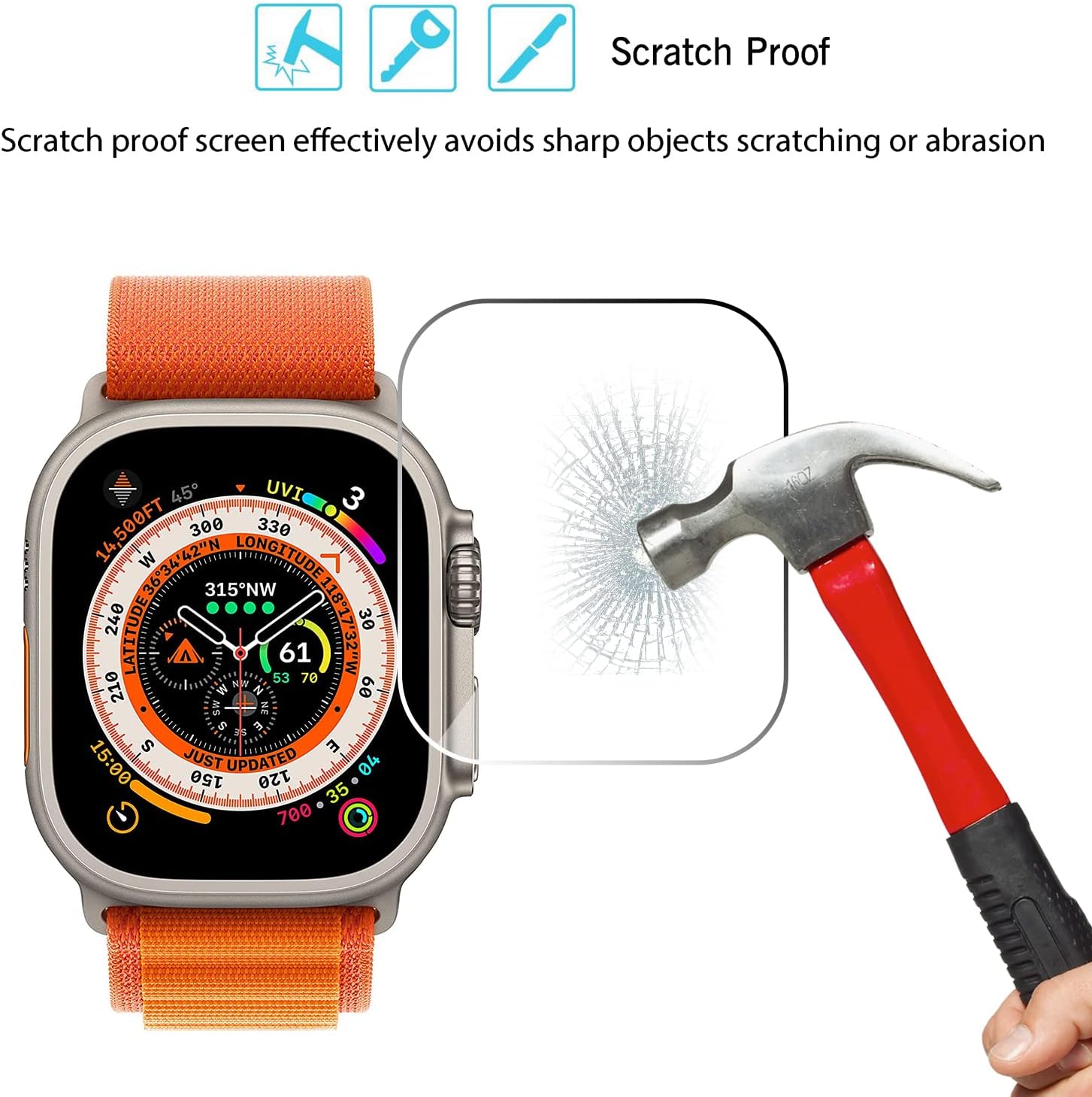 Gehard glas voor Apple Watch U - Watch Case Bumper recensie en prijs