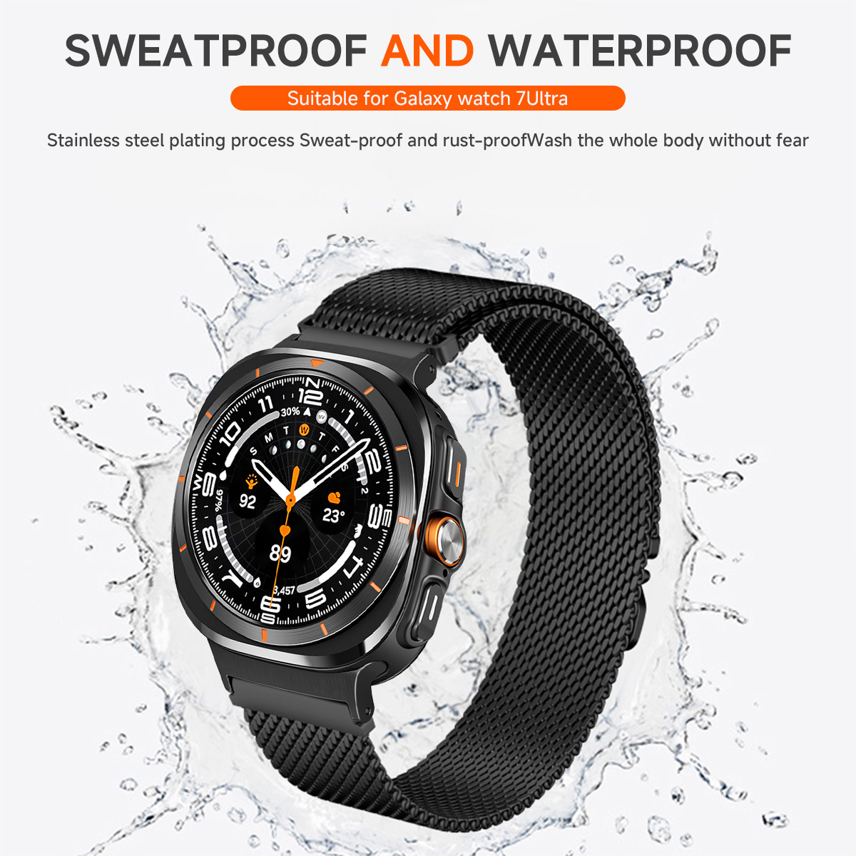 Milanese metalen band voor Sam - Samsung Smartwatch Ultra Accessories recensie en prijs